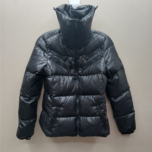 Michael Kors Full Zip High Neck Quilted Puffer Jacket Black w/black hardware Med - Picture 3 of 10